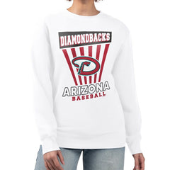 Arizona Diamondbacks Starter Women's Poster Print Team Fleece Pullover Sweatshirt | MLB Discount