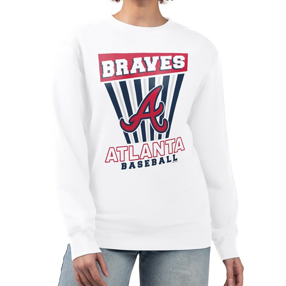 Atlanta Braves Starter Women's Poster Print Team Fleece Pullover Sweatshirt | MLB US