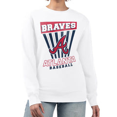 Atlanta Braves Starter Women's Poster Print Team Fleece Pullover Sweatshirt | MLB US