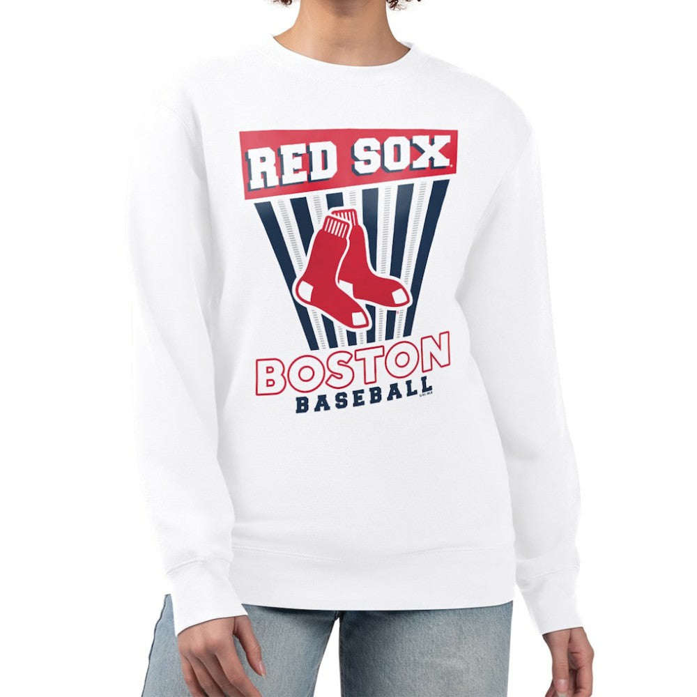 Boston Red Sox Starter Women's Poster Print Team Fleece Pullover Sweatshirt | MLB Online