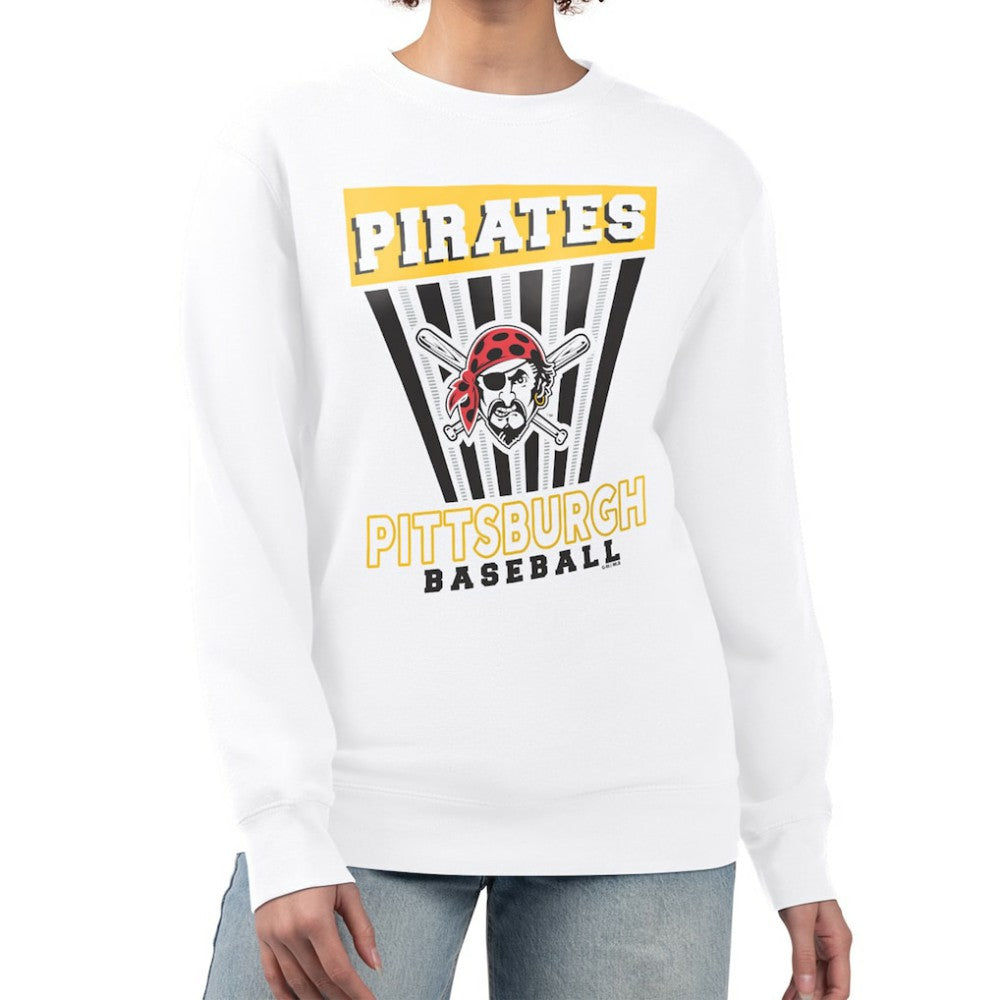 Pittsburgh Pirates Starter Women's Poster Print Team Fleece Pullover Sweatshirt | MLB Outlet