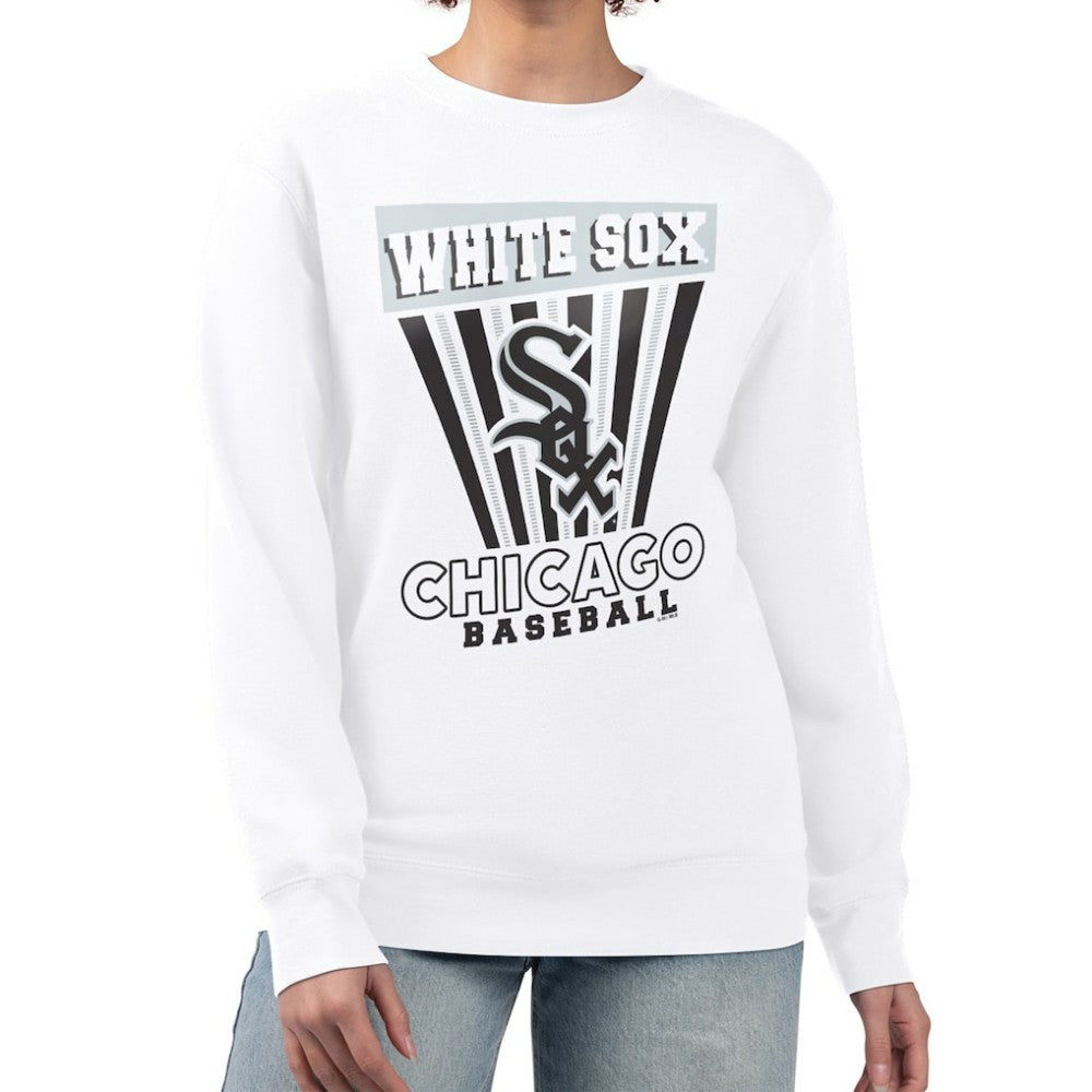 Chicago White Sox Starter Women's Poster Print Team Fleece Pullover Sweatshirt | MLB New