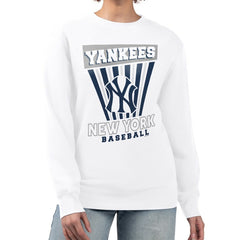 New York Yankees Starter Women's Poster Print Team Fleece Pullover Sweatshirt | MLB Sale