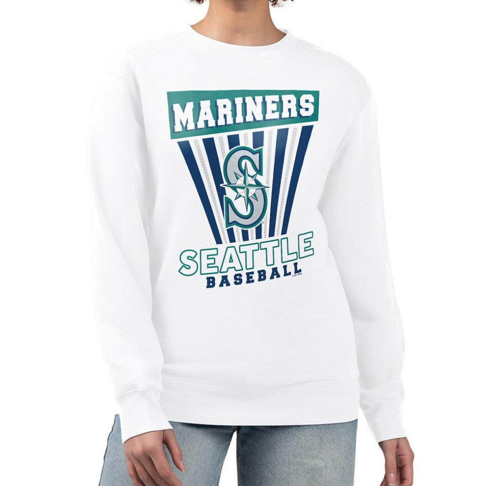 Seattle Mariners Starter Women's Poster Print Team Fleece Pullover Sweatshirt | MLB Near me