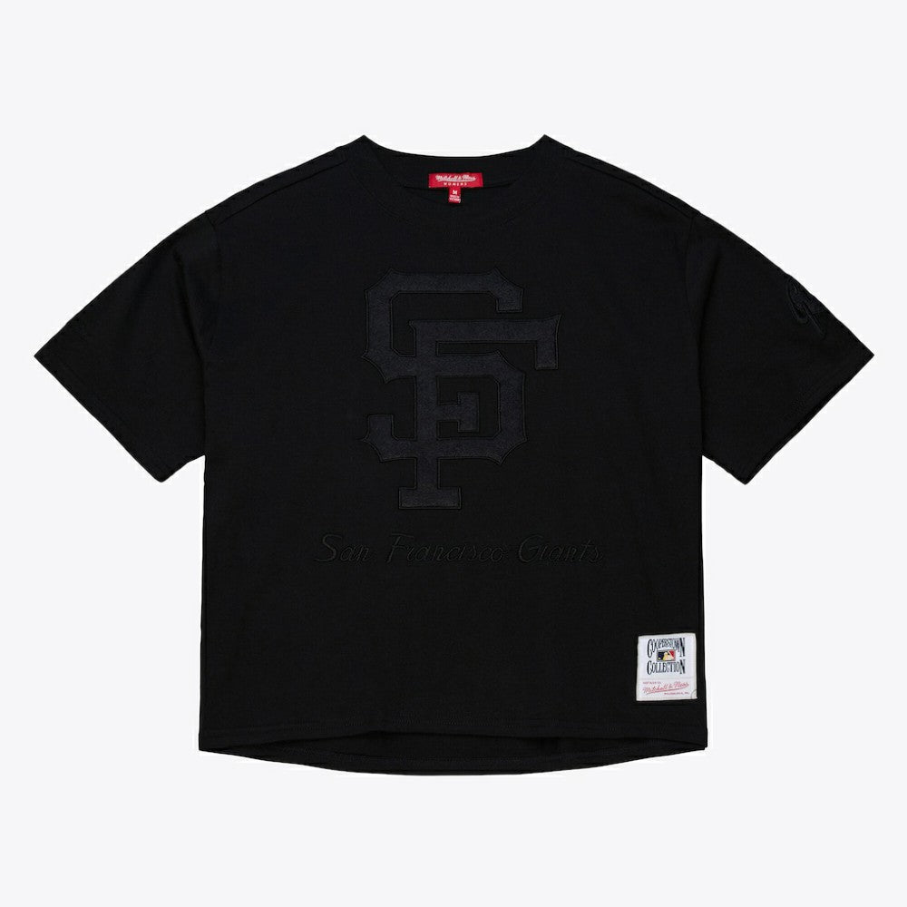 San Francisco Giants Mitchell & Ness Women's Cooperstown Collection Phantom Cropped T-Shirt | MLB Near me