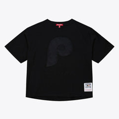 Philadelphia Phillies Mitchell & Ness Women's Cooperstown Collection Phantom Cropped T-Shirt | MLB US