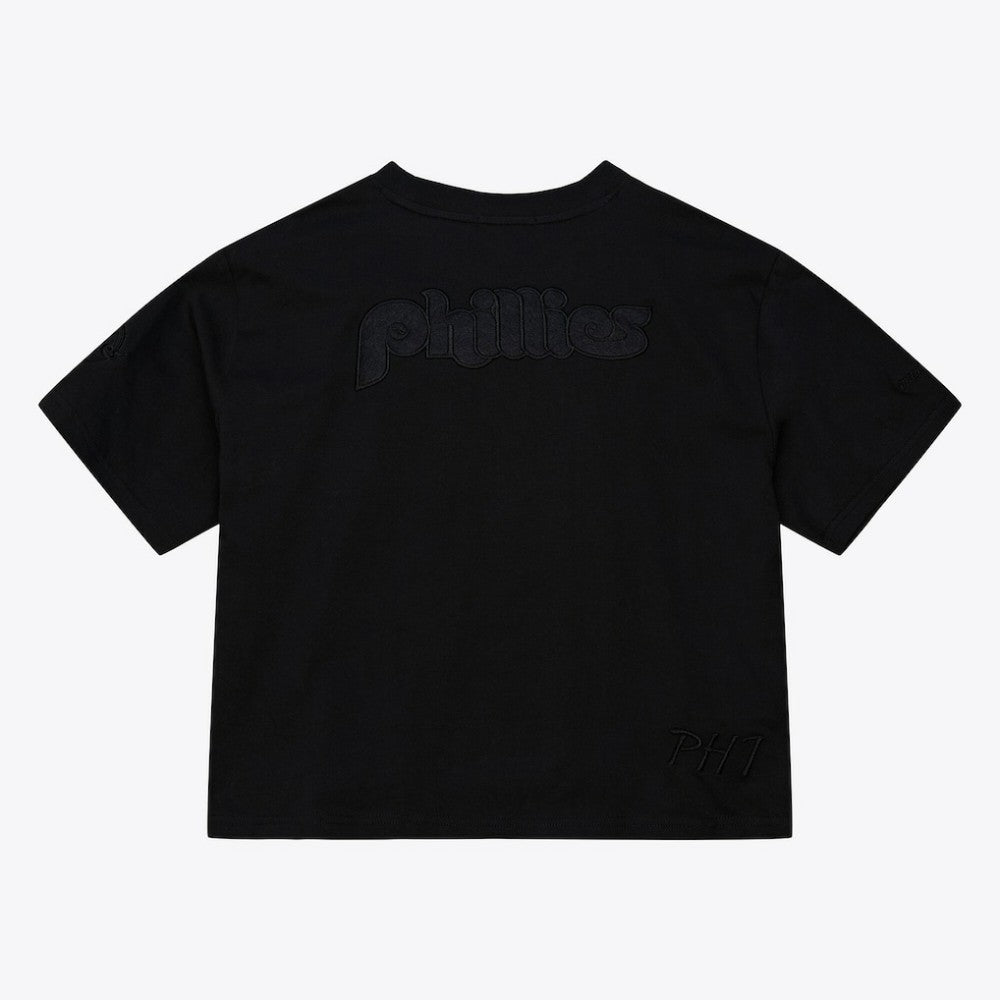 Philadelphia Phillies Mitchell & Ness Women's Cooperstown Collection Phantom Cropped T-Shirt | MLB US