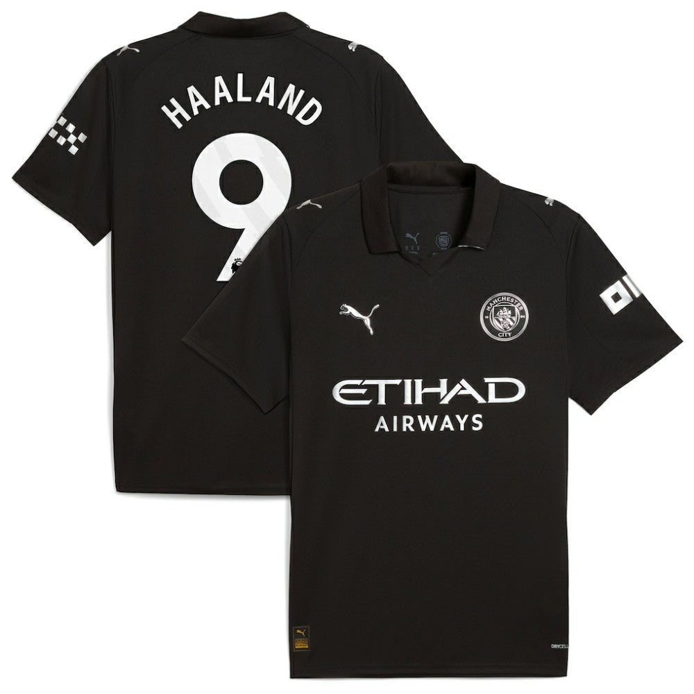 Erling Haaland Manchester City 2025/26 Away Replica Player Jersey Black - Puma