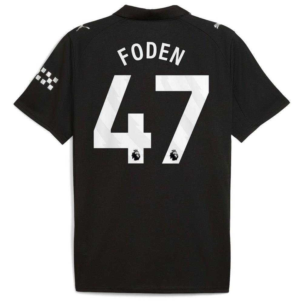 Phil Foden Manchester City 2025/26 Away Replica Player Jersey Black - Puma