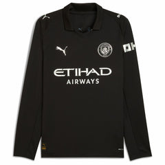 Phil Foden Manchester City Away 2025/26 Replica Long Sleeve Player Jersey Black - Puma