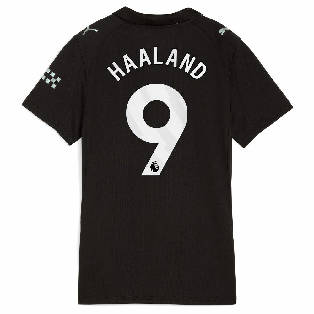 Erling Haaland Manchester City Women's 2025/26 Away Replica Player Jersey Black - Puma