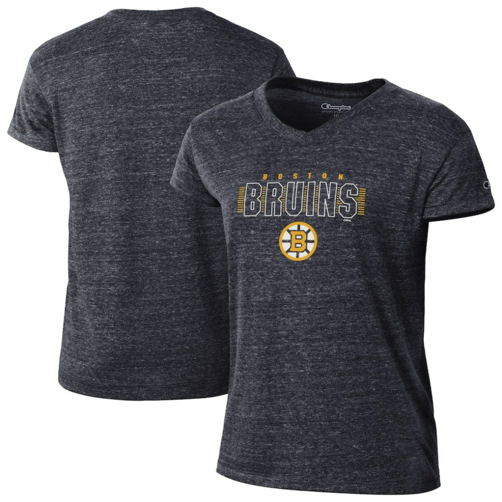 Boston Bruins Champion Women's Tri-Blend V-Neck T-Shirt Outlet