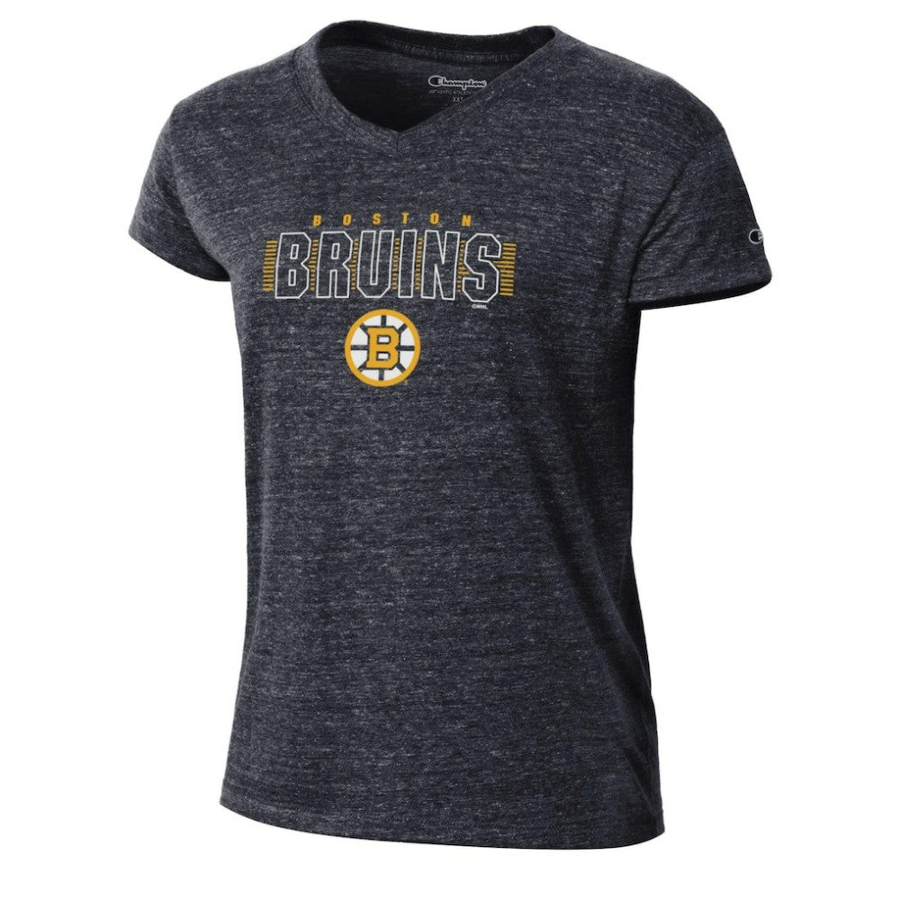 Boston Bruins Champion Women's Tri-Blend V-Neck T-Shirt Outlet
