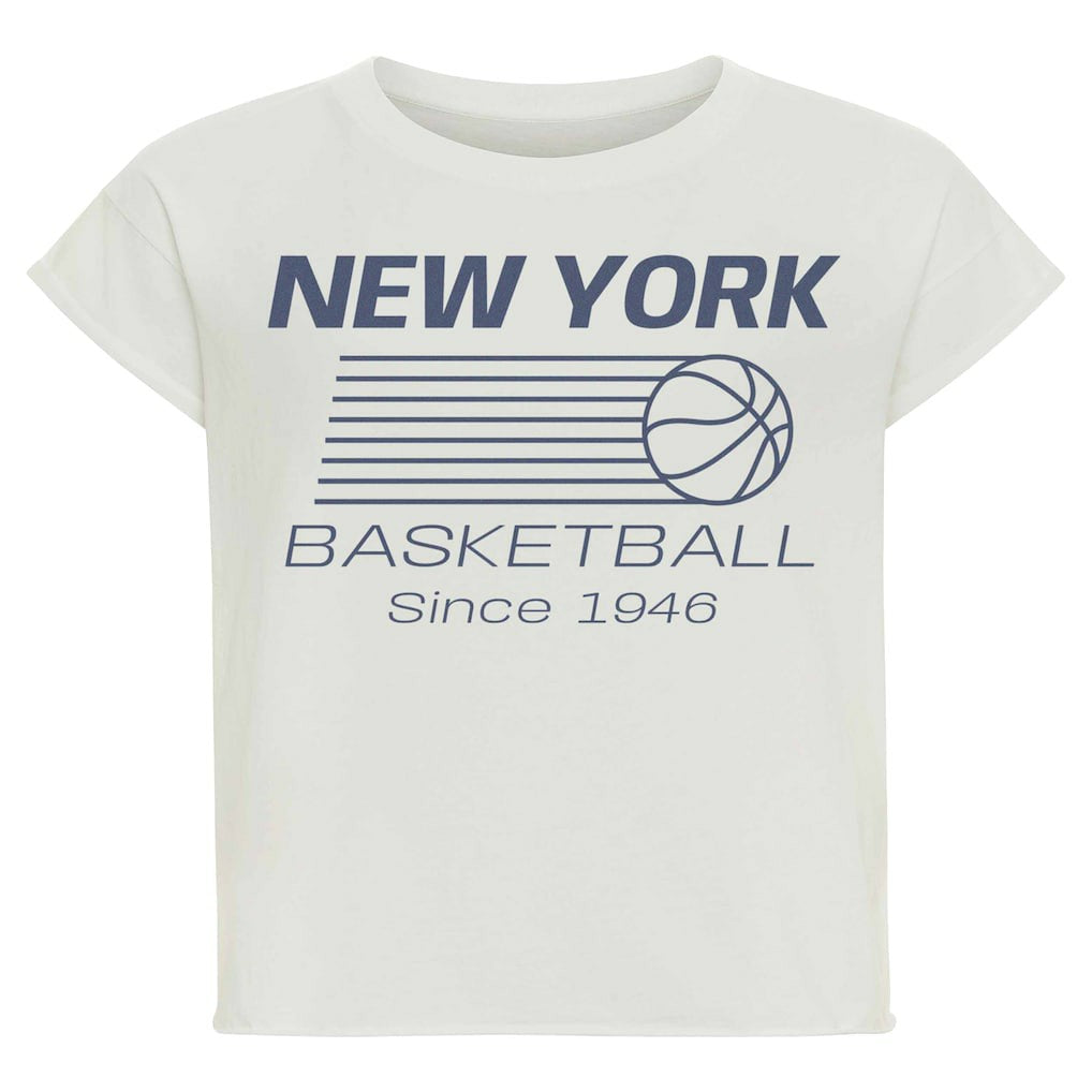 New York Knicks Sportiqe Women's Athletic Club Collection Alana Premium Cropped T-Shirt Online