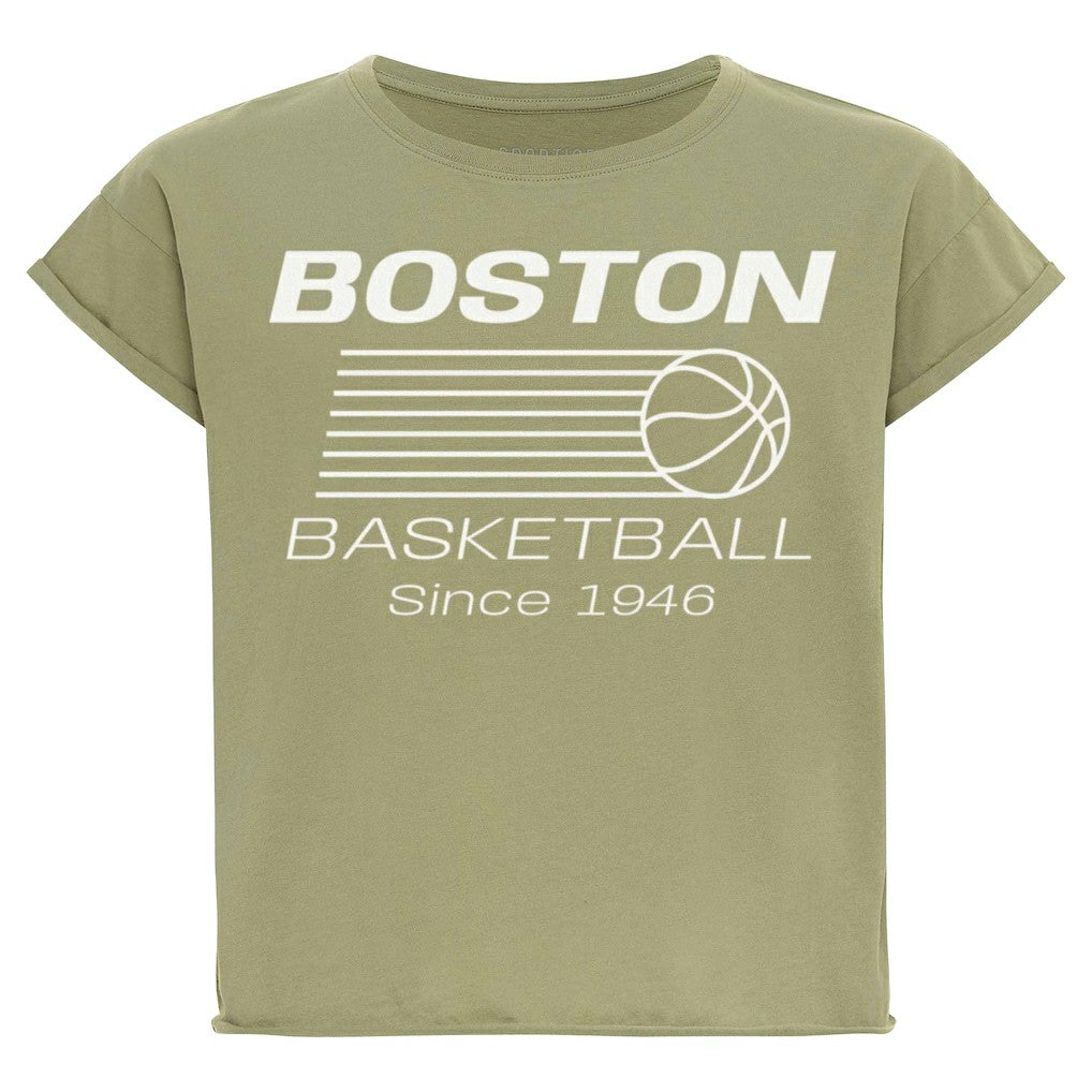 Boston Celtics Sportiqe Women's Athletic Club Collection Alana Premium Cropped T-Shirt Discount