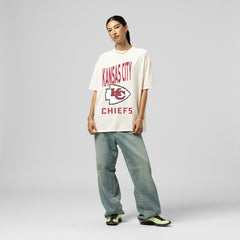 Kansas City Chiefs Mitchell & Ness Women's Logo Rise Boyfriend T-Shirt