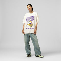 Minnesota Vikings Mitchell & Ness Women's Logo Rise Boyfriend T-Shirt