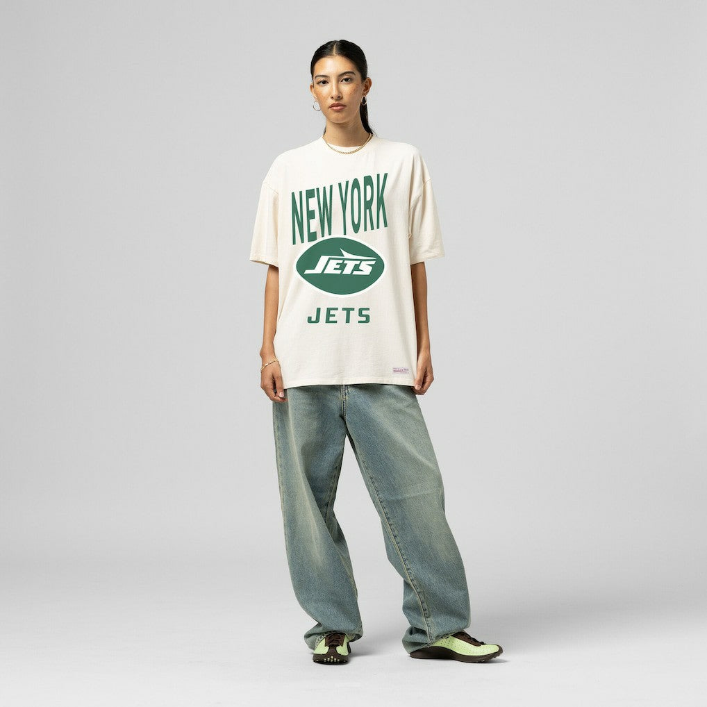 New York Jets Mitchell & Ness Women's Logo Rise Boyfriend T-Shirt