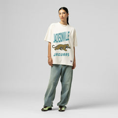 Jacksonville Jaguars Mitchell & Ness Women's Logo Rise Boyfriend T-Shirt