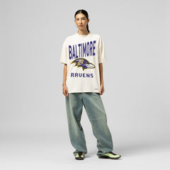Baltimore Ravens Mitchell & Ness Women's Logo Rise Boyfriend T-Shirt