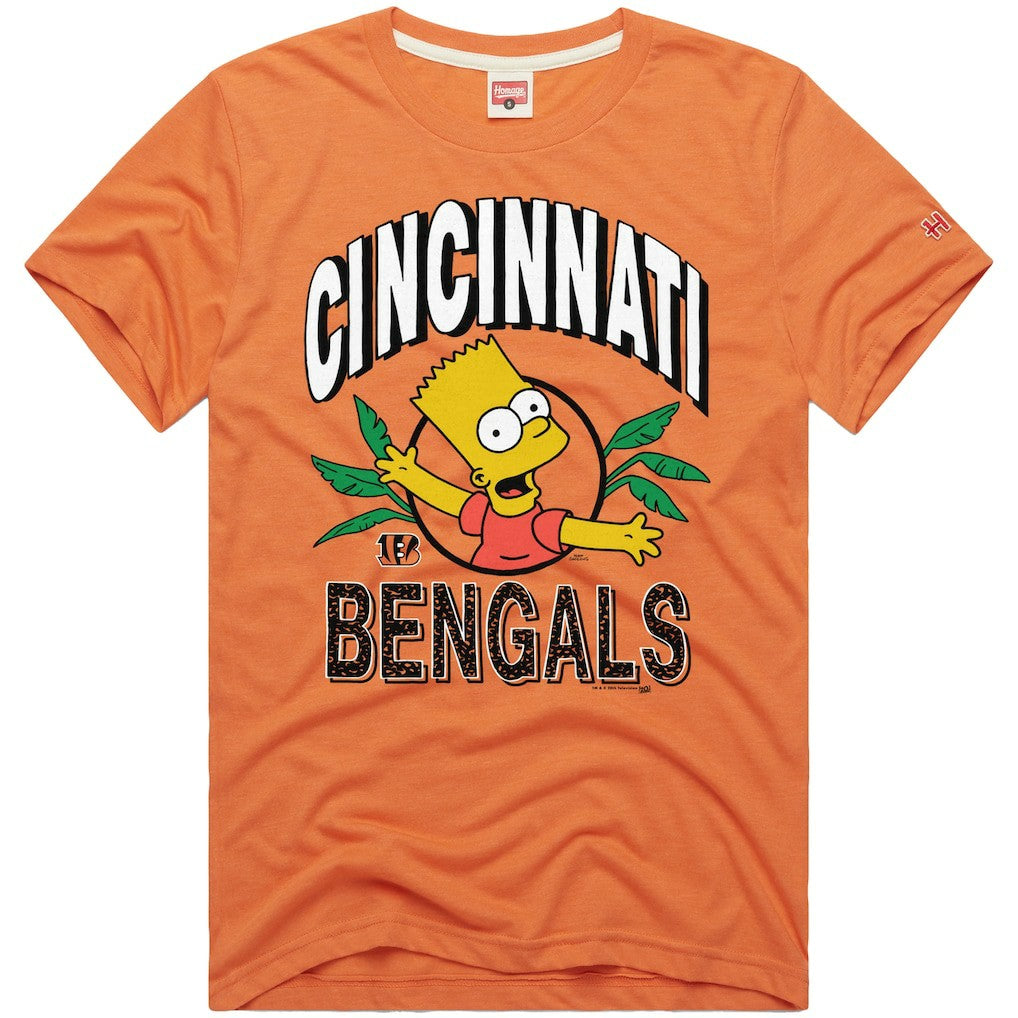 Cincinnati Bengals  Homage x The Simpsons Unisex Tri-Blend T-Shirt
