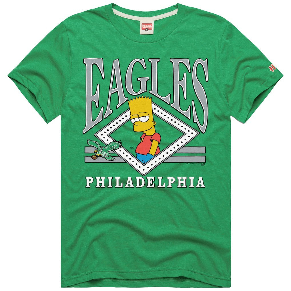 Philadelphia Eagles  Homage x The Simpsons Unisex Tri-Blend T-Shirt