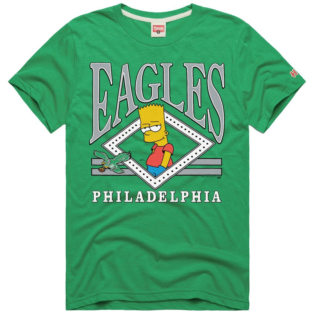 Philadelphia Eagles  Homage x The Simpsons Unisex Tri-Blend T-Shirt