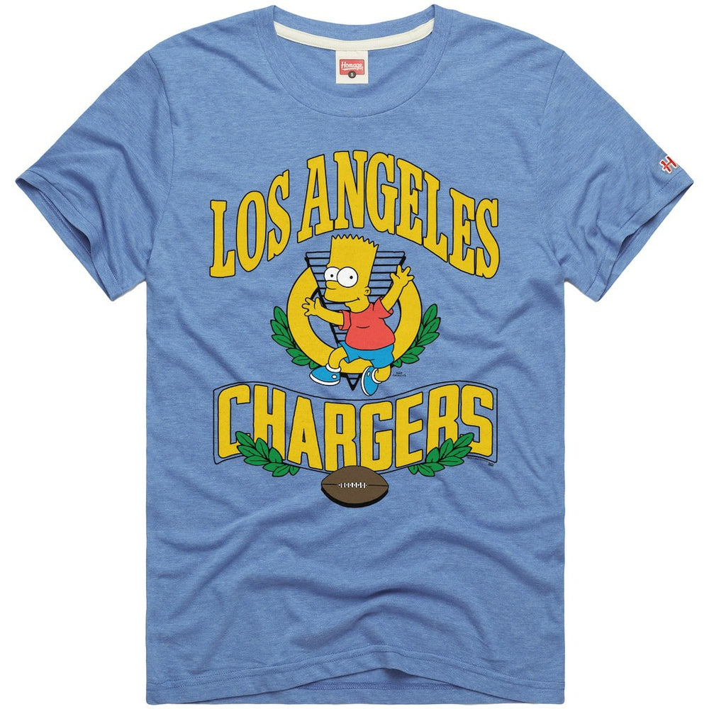 Los Angeles Chargers  Homage x The Simpsons Unisex Tri-Blend T-Shirt