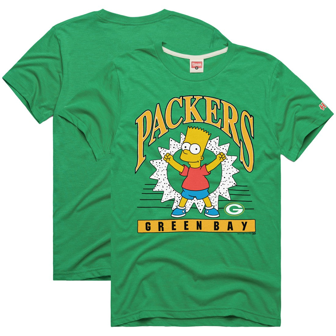 Green Bay Packers  Homage x The Simpsons Unisex Tri-Blend T-Shirt