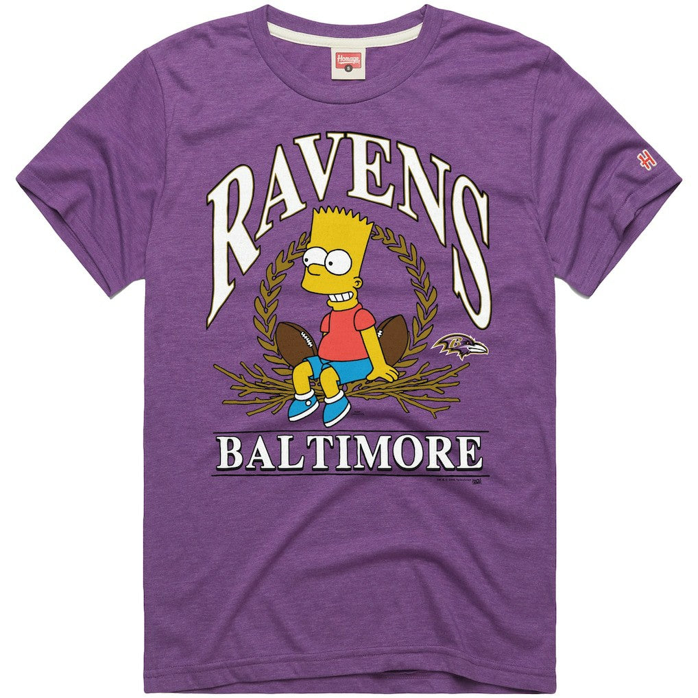 Baltimore Ravens  Homage x The Simpsons Unisex Tri-Blend T-Shirt