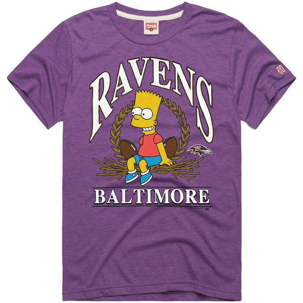 Baltimore Ravens  Homage x The Simpsons Unisex Tri-Blend T-Shirt