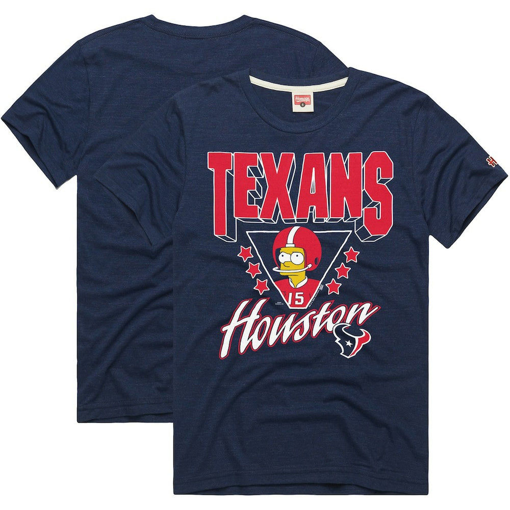 Houston Texans  Homage x The Simpsons Unisex Tri-Blend T-Shirt