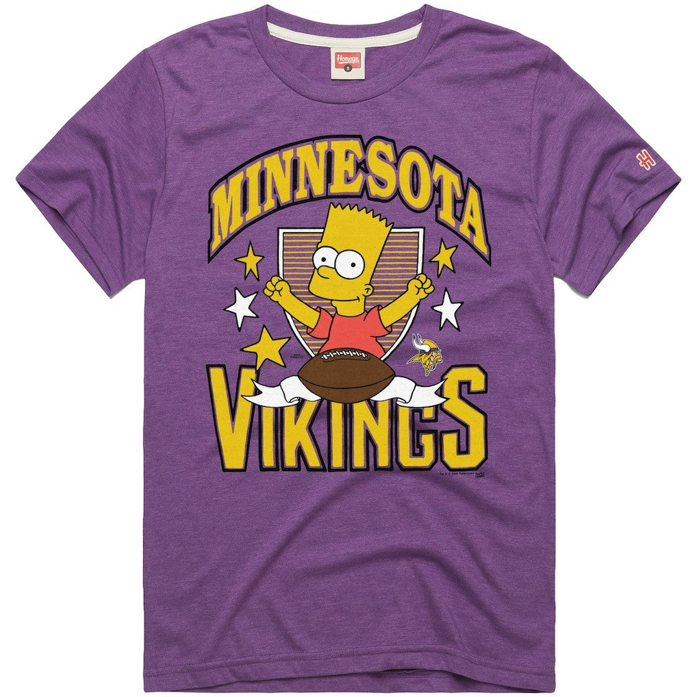 Minnesota Vikings  Homage x The Simpsons Unisex Tri-Blend T-Shirt