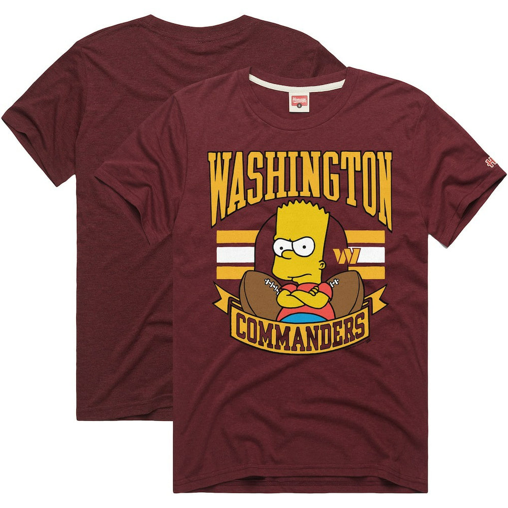 Washington Commanders  Homage x The Simpsons Unisex Tri-Blend T-Shirt