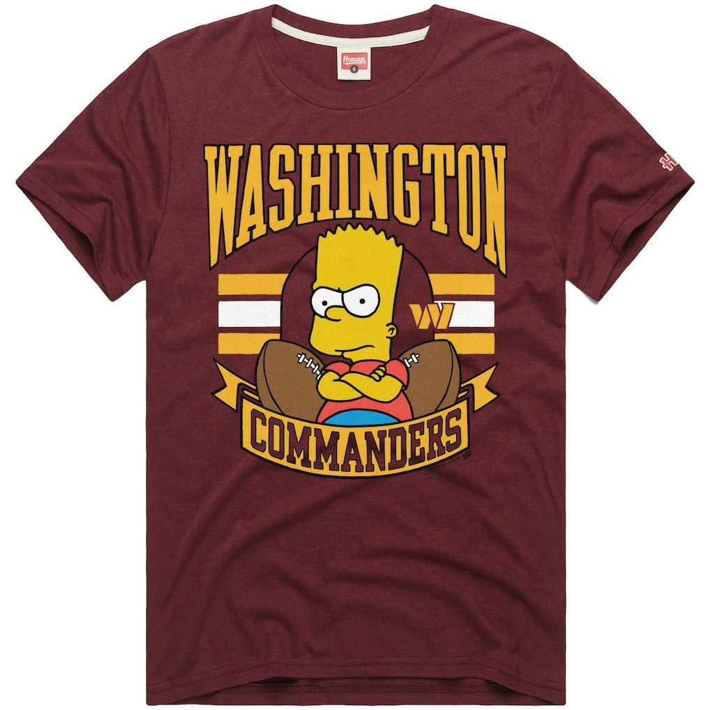 Washington Commanders  Homage x The Simpsons Unisex Tri-Blend T-Shirt