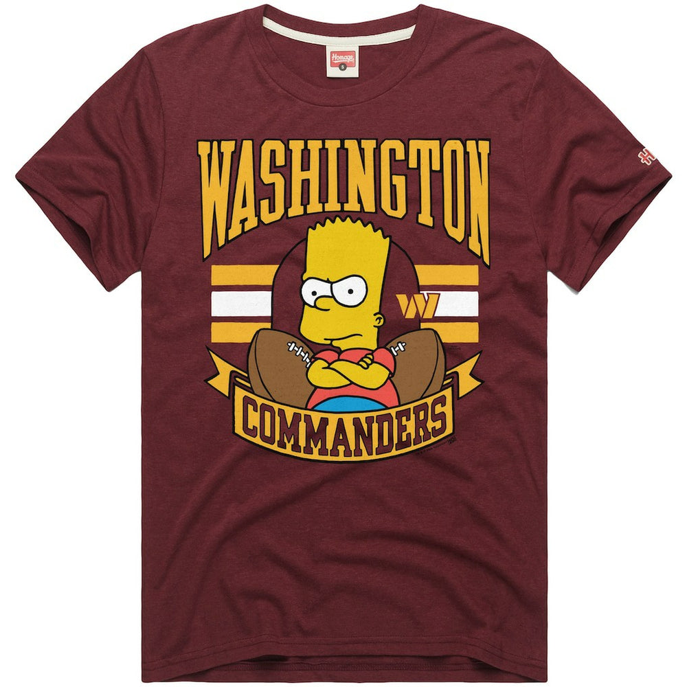 Washington Commanders  Homage x The Simpsons Unisex Tri-Blend T-Shirt