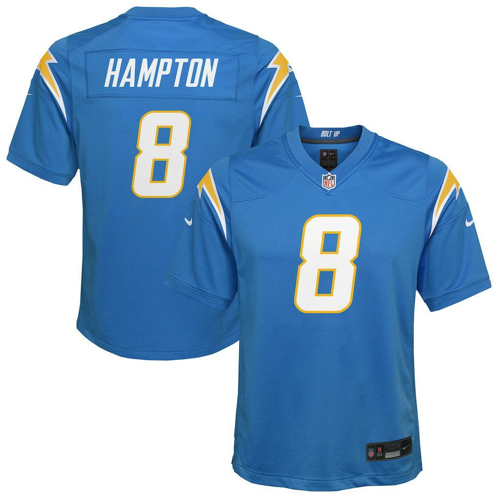 Los Angeles Chargers Nike Omarion Hampton  Youth Team Game Jersey