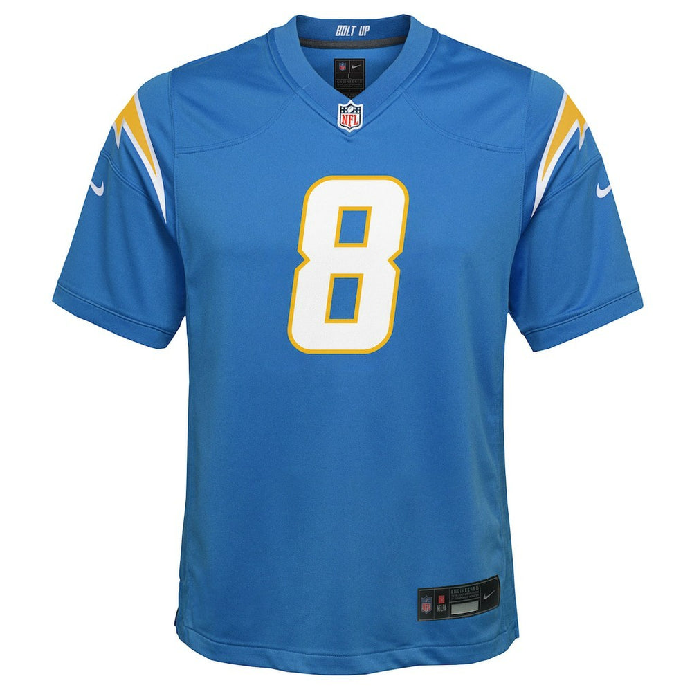 Los Angeles Chargers Nike Omarion Hampton  Youth Team Game Jersey
