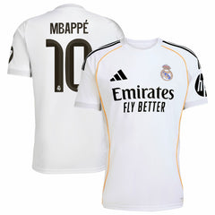 Kylian Mbappé Real Madrid 2025/26 Home Replica Player Jersey White - Adidas