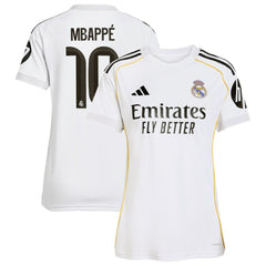 Kylian Mbappé Real Madrid Women's 2025/26 Home Replica Player Jersey White - Adidas