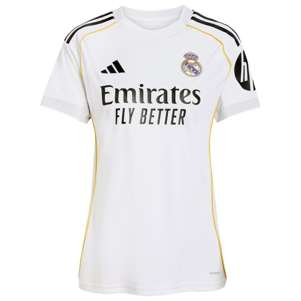 Kylian Mbappé Real Madrid Women's 2025/26 Home Replica Player Jersey White - Adidas
