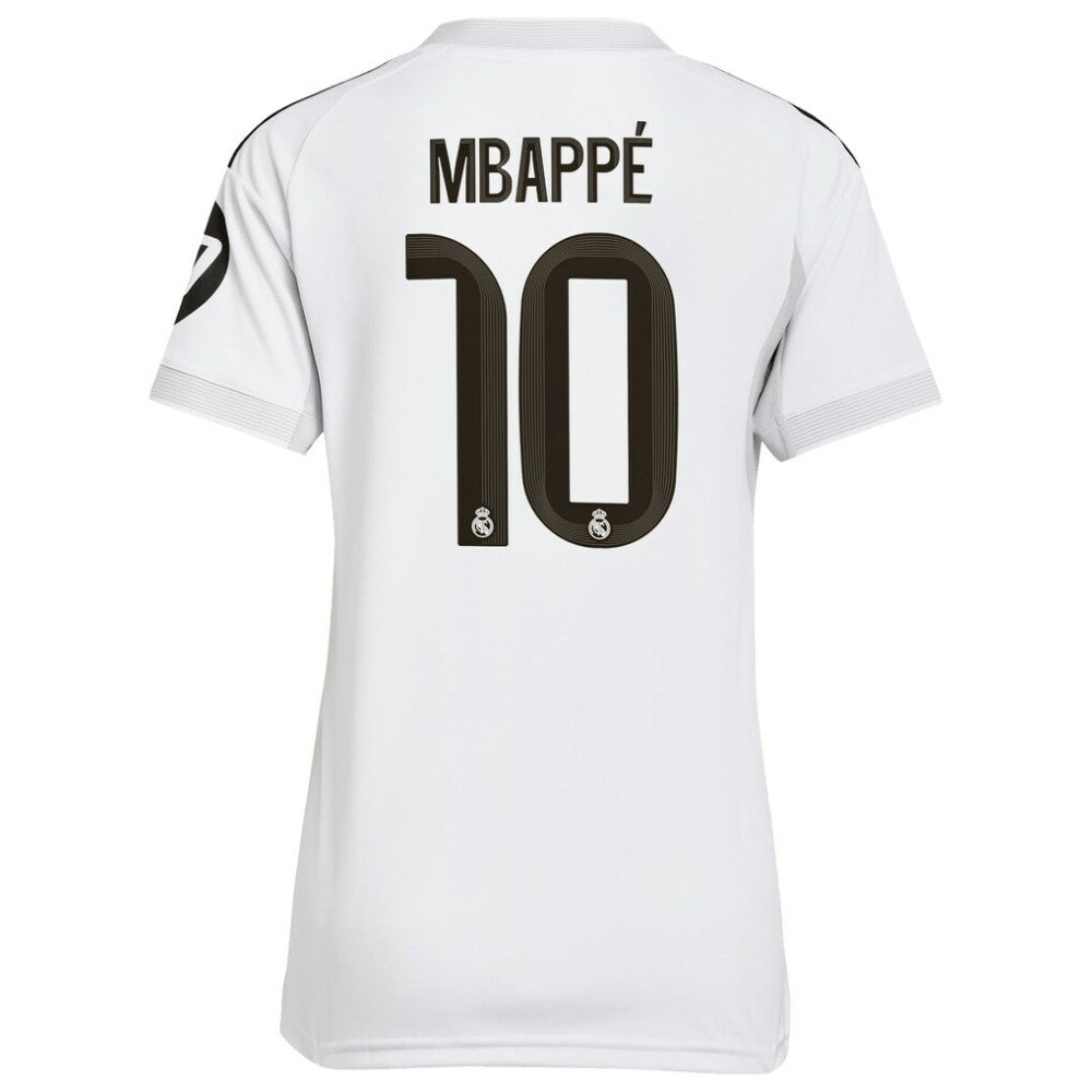 Kylian Mbappé Real Madrid Women's 2025/26 Home Replica Player Jersey White - Adidas
