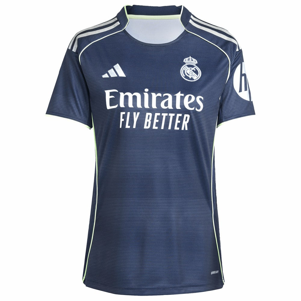 Kylian Mbappé Real Madrid Women's 2025/26 Away Replica Player Jersey Blue - Adidas