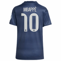 Kylian Mbappé Real Madrid Women's 2025/26 Away Replica Player Jersey Blue - Adidas