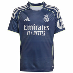 Kylian Mbappé Real Madrid Youth 2025/26 Away Replica Player Jersey Blue - Adidas