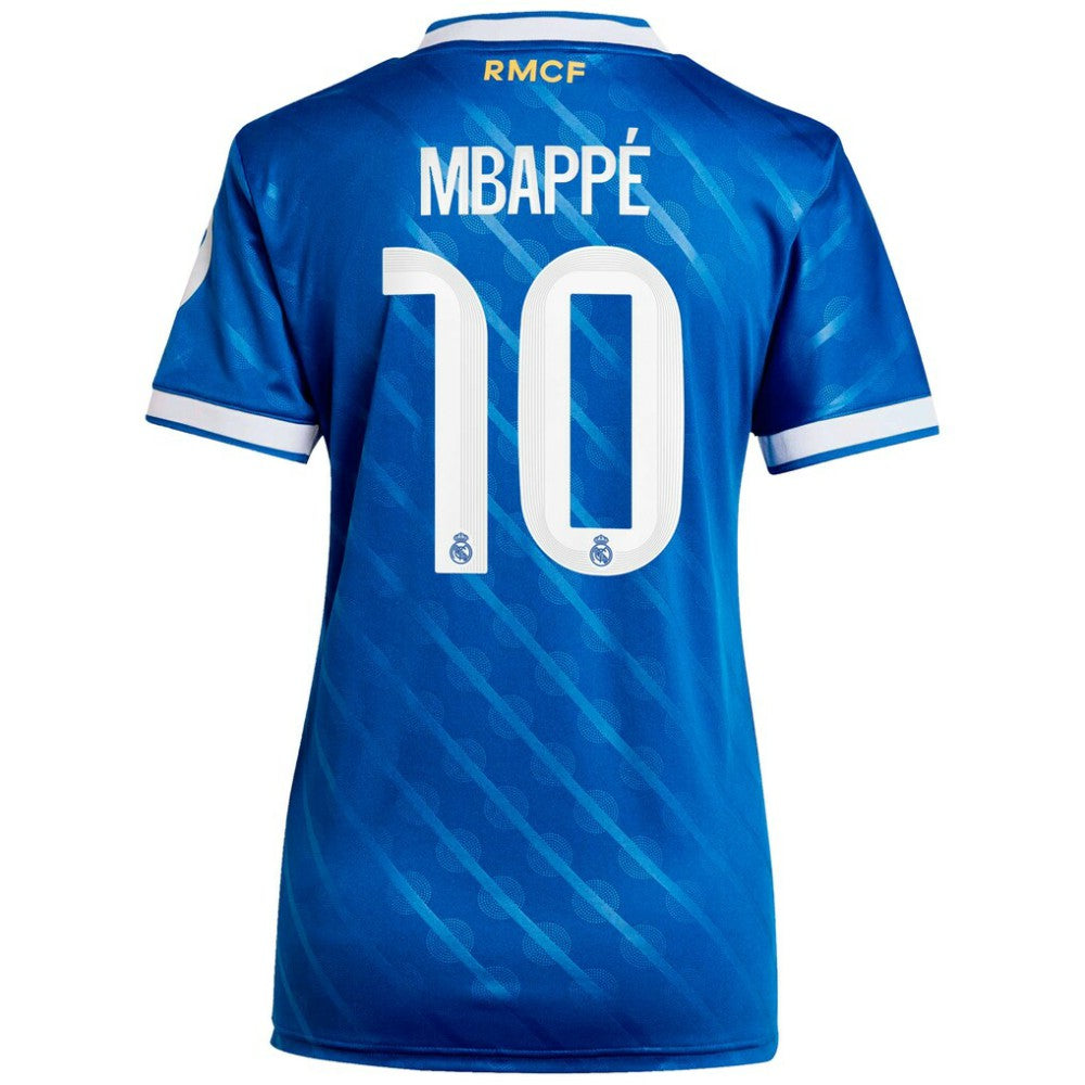 Kylian Mbappé Real Madrid Women's 2025/26 Third Replica Player Jersey Blue - Adidas