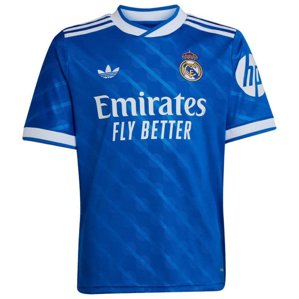 Kylian Mbappé Real Madrid Youth 2025/26 Third Replica Player Jersey Blue - Adidas