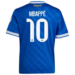 Kylian Mbappé Real Madrid Youth 2025/26 Third Replica Player Jersey Blue - Adidas