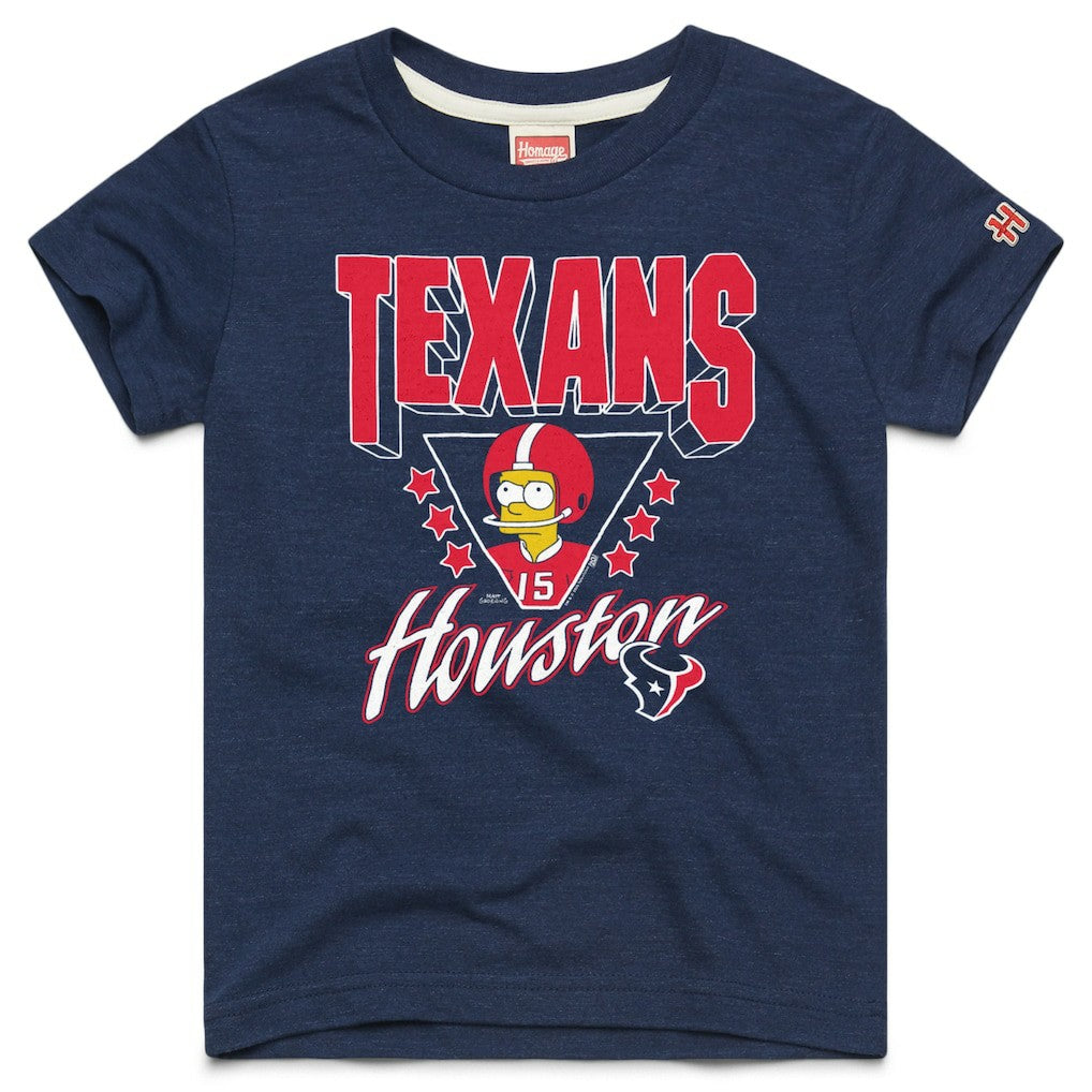 Houston Texans  Homage x The Simpsons Youth Tri-Blend T-Shirt