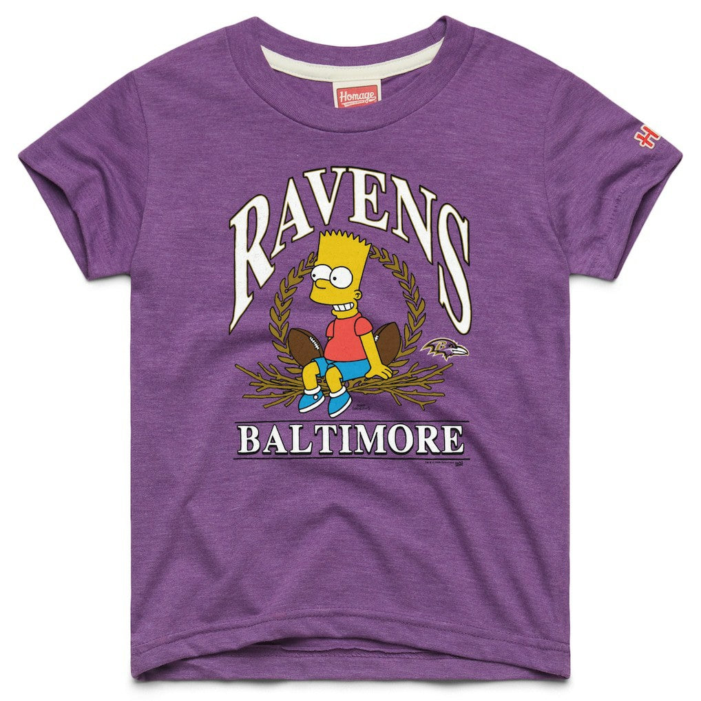 Baltimore Ravens  Homage x The Simpsons Youth Tri-Blend T-Shirt